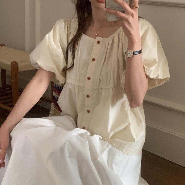 シンプルペプラムブラウス 5985-画像22-韓国ファッション通販POPREA［ポップリア］