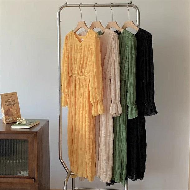 クリンクルロングワンピース 6547-画像22-韓国ファッション通販POPREA［ポップリア］