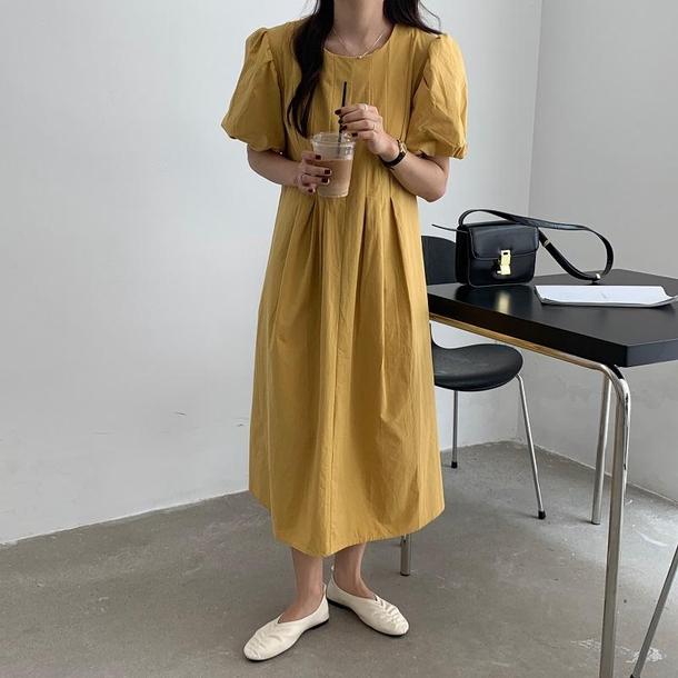 パフスリーブピュアワンピース 6681-画像23-韓国ファッション通販POPREA［ポップリア］