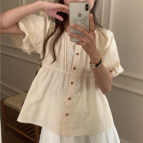 シンプルペプラムブラウス 5985-画像23-韓国ファッション通販POPREA［ポップリア］