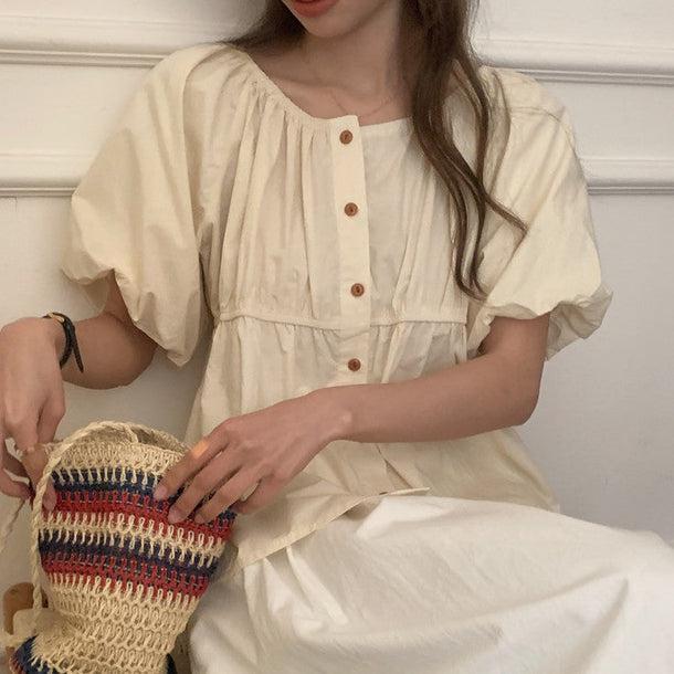 シンプルペプラムブラウス 5985-画像25-韓国ファッション通販POPREA［ポップリア］