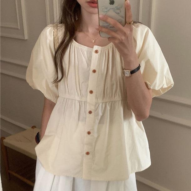 シンプルペプラムブラウス 5985-画像26-韓国ファッション通販POPREA［ポップリア］