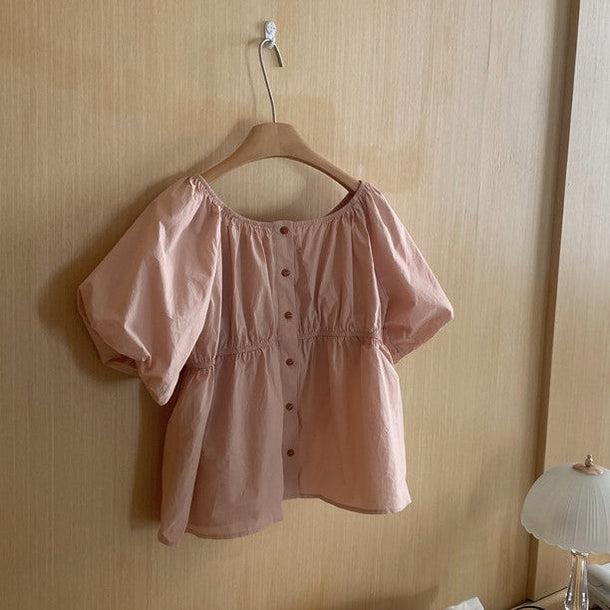 シンプルペプラムブラウス 5985-画像29-韓国ファッション通販POPREA［ポップリア］