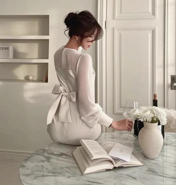 シアーマーメイドワンピースドレス 6382-画像2-韓国ファッション通販POPREA［ポップリア］