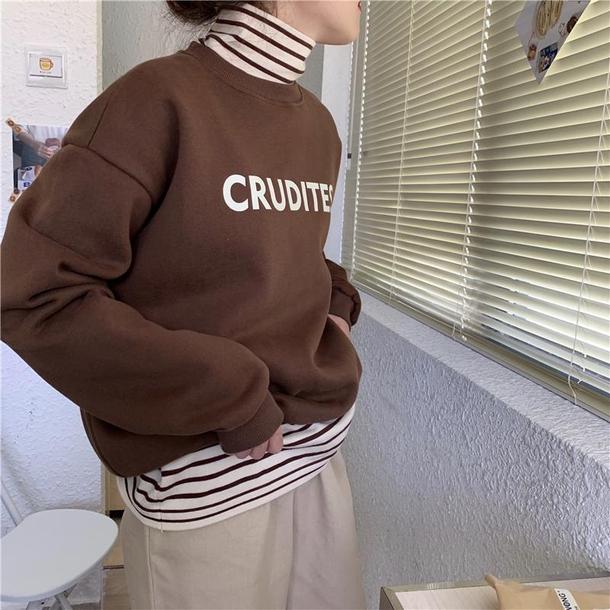 フレンチロゴトレーナー﻿﻿ 6514-画像2-韓国ファッション通販POPREA［ポップリア］