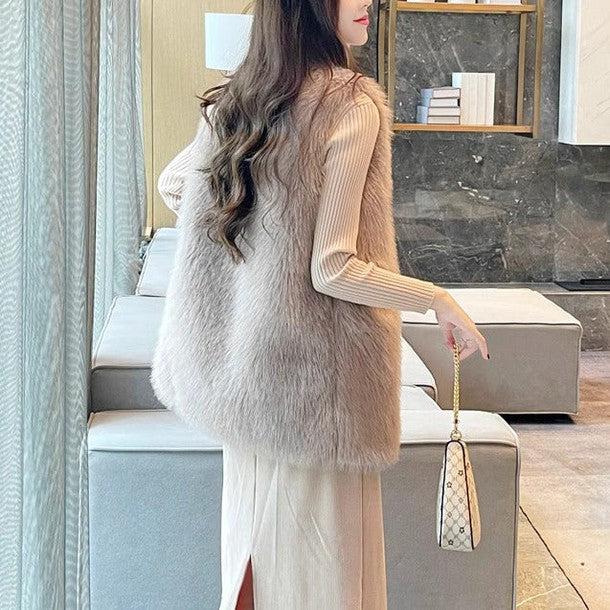 ボリュームエコファーベスト 6305-画像2-韓国ファッション通販POPREA［ポップリア］