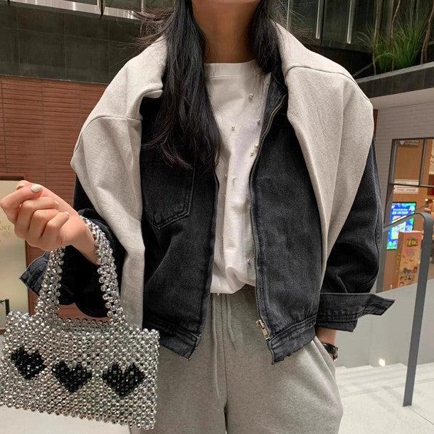 パールコンパクトTシャツ 6536-画像2-韓国ファッション通販POPREA［ポップリア］