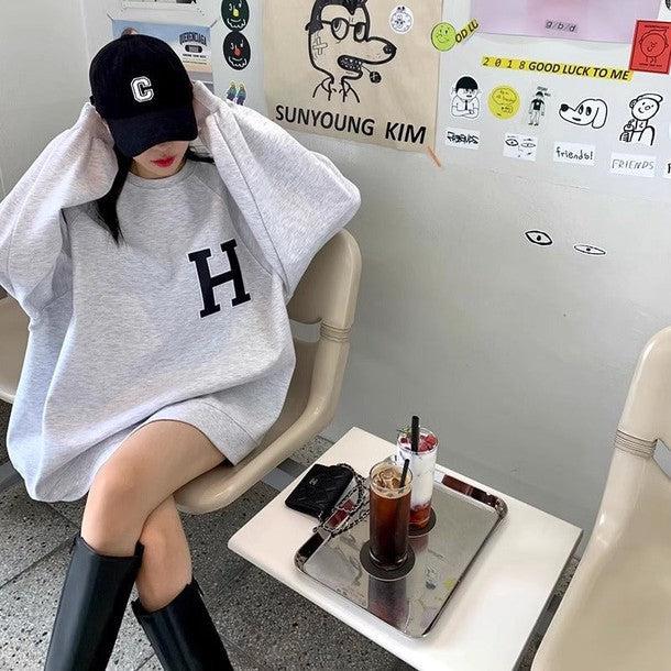 ラウンドネックプルオーバースエット 6500-画像2-韓国ファッション通販POPREA［ポップリア］