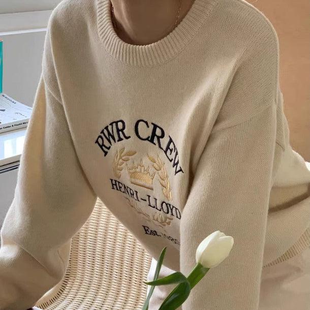 RWR CREW ロゴニット﻿ 6178-画像2-韓国ファッション通販POPREA［ポップリア］