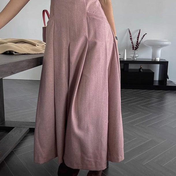 ウエストスリムジャンパースカート﻿ 6558-画像2-韓国ファッション通販POPREA［ポップリア］