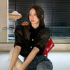 クラシカルシアーブラウス﻿﻿ 5945-画像2-韓国ファッション通販POPREA［ポップリア］