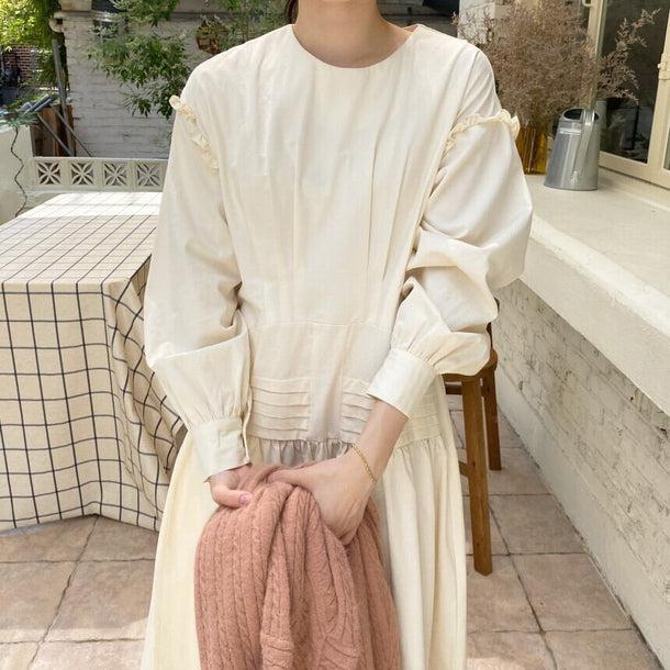 オーガニックロングワンピース﻿ 6187-画像2-韓国ファッション通販POPREA［ポップリア］