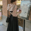 ロングスリーブシャツ＆ジャンパースカート 6553-画像2-韓国ファッション通販POPREA［ポップリア］