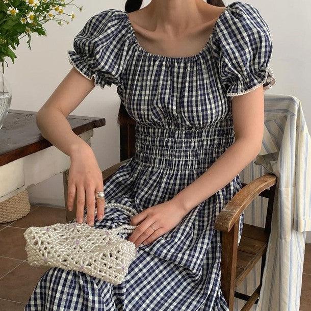 ギンガムチェック2wayワンピース﻿ 6808-画像2-韓国ファッション通販POPREA［ポップリア］