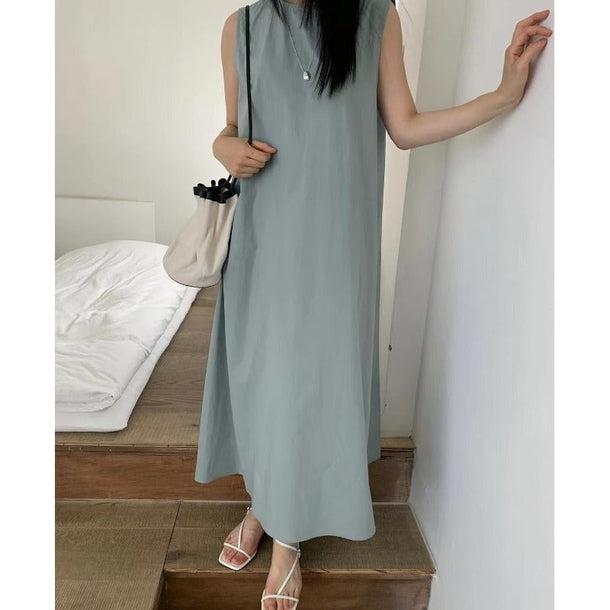 Aラインベーシックロングワンピース﻿﻿﻿ 6057-画像2-韓国ファッション通販POPREA［ポップリア］