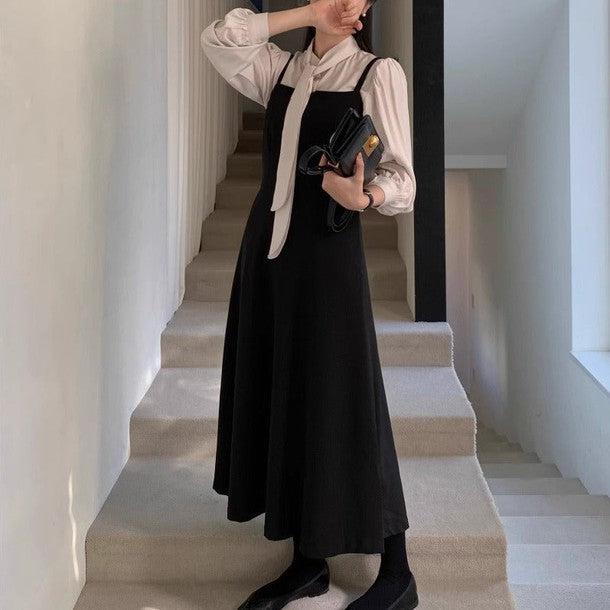 長袖ボウタイブラウス 6357-画像2-韓国ファッション通販POPREA［ポップリア］