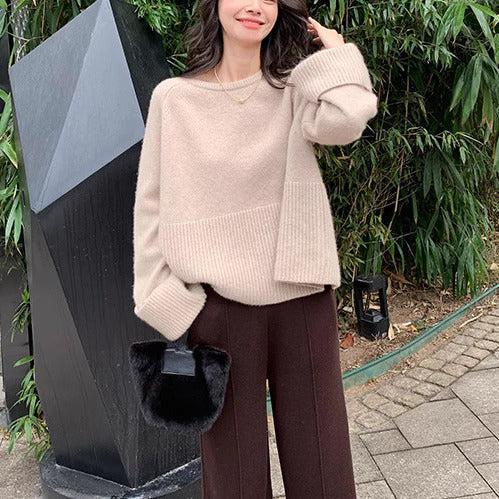 袖リブ折り返しニットプルオーバー﻿﻿﻿﻿﻿ 6265-画像2-韓国ファッション通販POPREA［ポップリア］