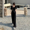 パフスリーブワイドレッグオールインワン﻿﻿ 5951-画像2-韓国ファッション通販POPREA［ポップリア］