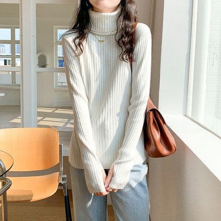 フィンガーホールタートルネックリブニット 6551-画像2-韓国ファッション通販POPREA［ポップリア］