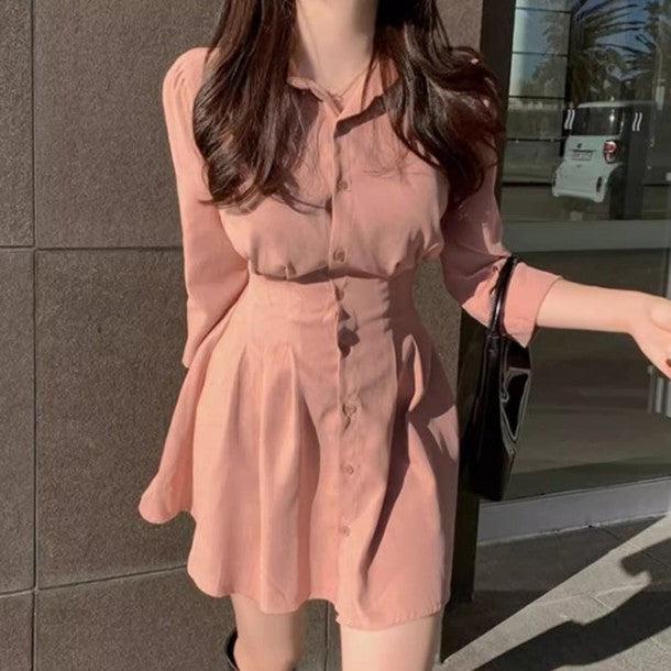 フェミニンカジュアルワンピース﻿ 6562-画像2-韓国ファッション通販POPREA［ポップリア］