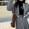 ヘリンボーンショートジャケット 6233-画像2-韓国ファッション通販POPREA［ポップリア］