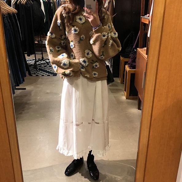 フラワーボアプルオーバー 6470-画像2-韓国ファッション通販POPREA［ポップリア］