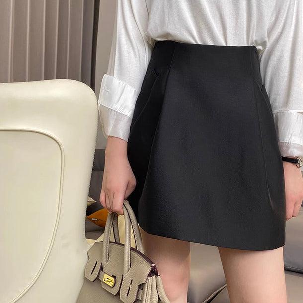 タックポケットミニスカート 6145-画像2-韓国ファッション通販POPREA［ポップリア］