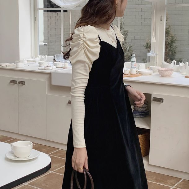 シュシュスリーブロングTシャツ﻿ 6251-画像2-韓国ファッション通販POPREA［ポップリア］