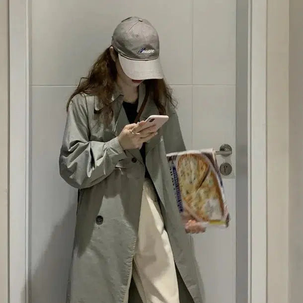 袖コンシャストレンチコート﻿ 6560-画像2-韓国ファッション通販POPREA［ポップリア］