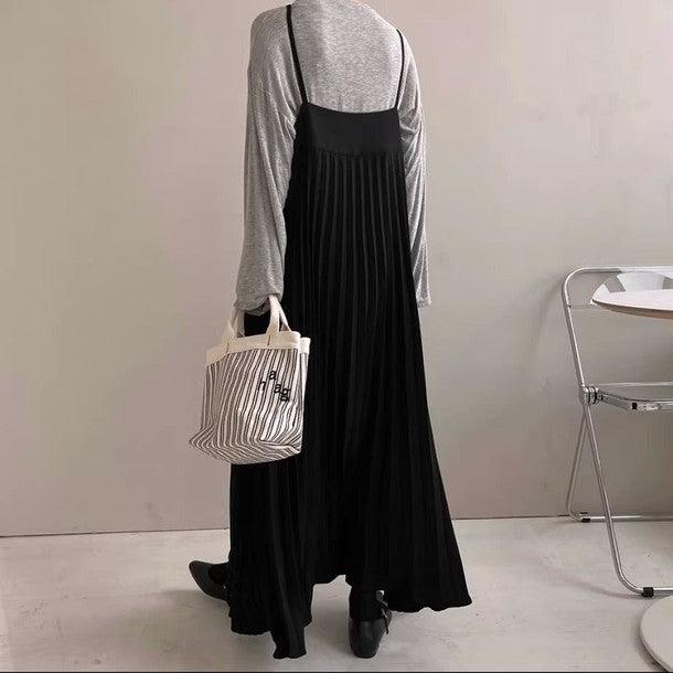 プリーツキャミソールワンピース﻿﻿ 6574-画像2-韓国ファッション通販POPREA［ポップリア］