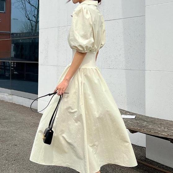 フロントジッパーワンピース 6758-画像2-韓国ファッション通販POPREA［ポップリア］