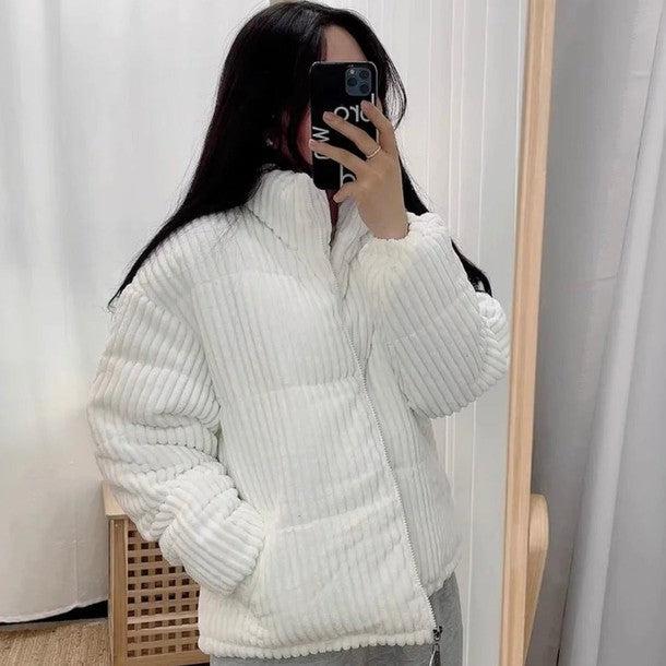 エコダウンコーデュロイジャケット 6313-画像2-韓国ファッション通販POPREA［ポップリア］