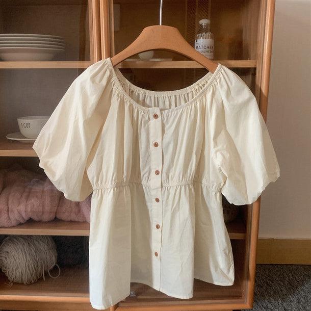 シンプルペプラムブラウス 5985-画像31-韓国ファッション通販POPREA［ポップリア］