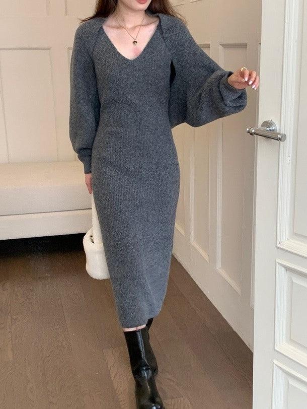 ニットボレロ＆キャミニットワンピース 6316-画像35-韓国ファッション通販POPREA［ポップリア］