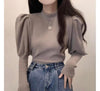 パフスリーブボトルネックニットトップス 6329-画像3-韓国ファッション通販POPREA［ポップリア］