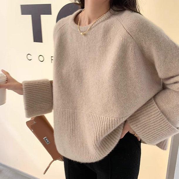 袖リブ折り返しニットプルオーバー﻿﻿﻿﻿﻿ 6265-画像3-韓国ファッション通販POPREA［ポップリア］