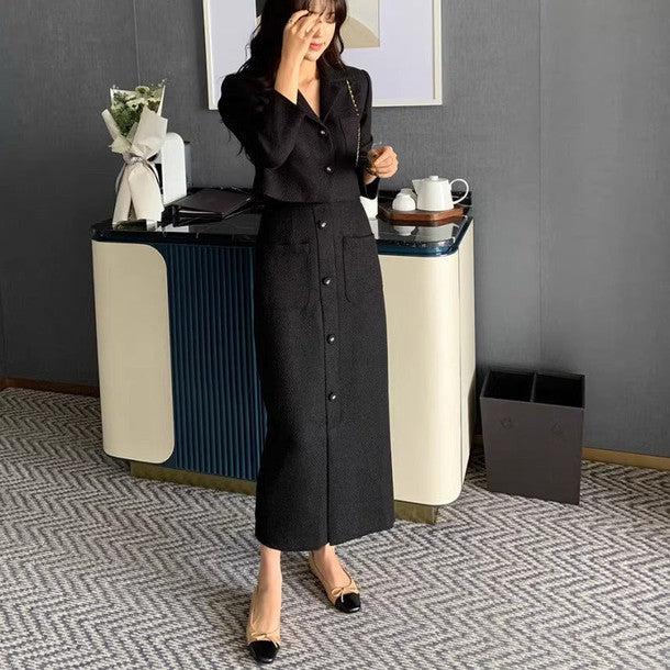 襟付シルエットショートジャケット 6359-画像3-韓国ファッション通販POPREA［ポップリア］