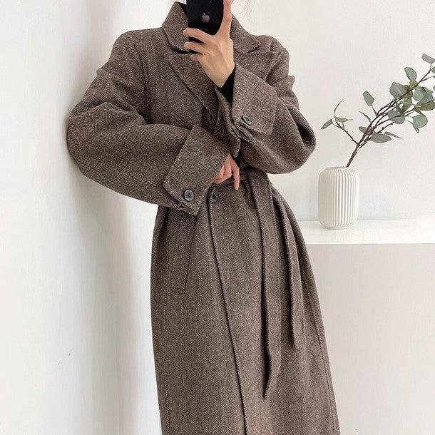 ヘリンボーンチェスターコート 6311-画像3-韓国ファッション通販POPREA［ポップリア］