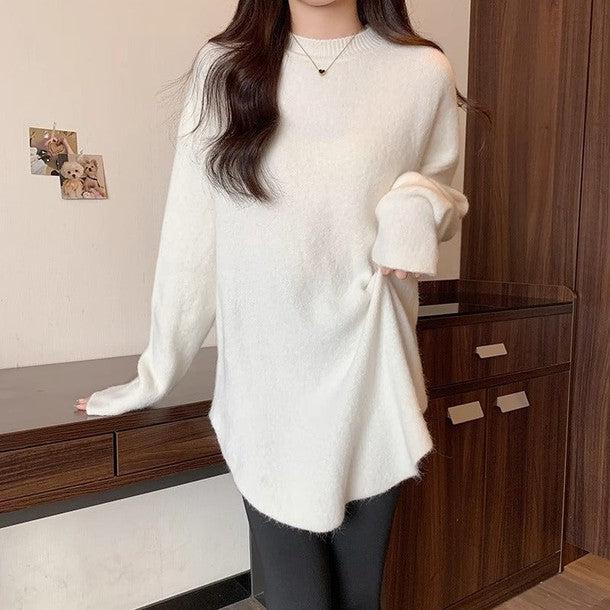 ウール混ビッグシルエットゆるニット 6465-画像3-韓国ファッション通販POPREA［ポップリア］