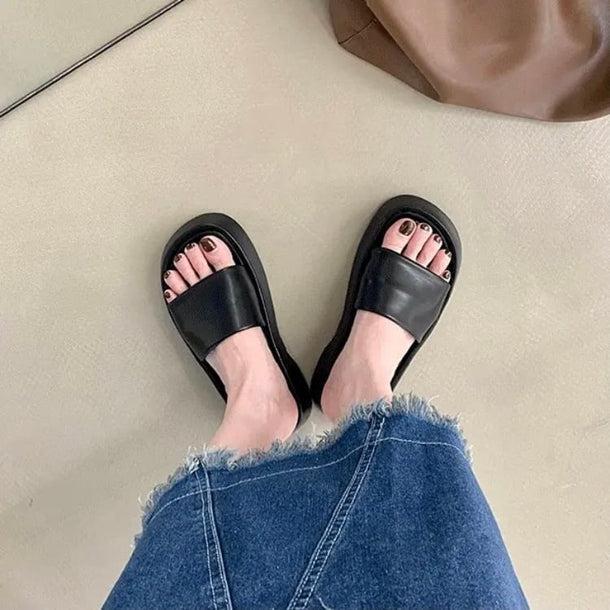 厚底カジュアルベルトサンダル 6064-画像3-韓国ファッション通販POPREA［ポップリア］