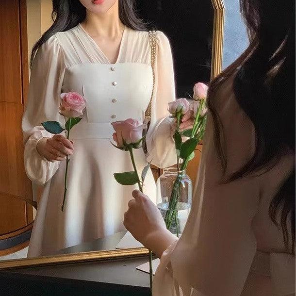 シアーパフリボンミニワンピース﻿﻿ 6565-画像3-韓国ファッション通販POPREA［ポップリア］