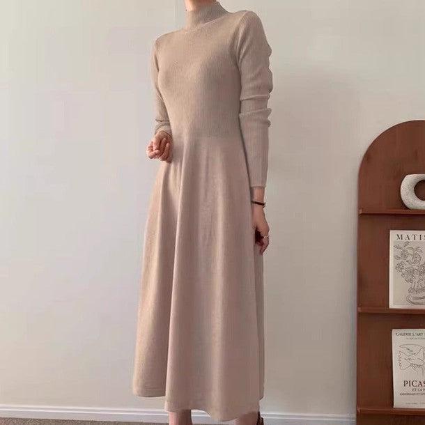 ハイネックリブニットワンピース 6353-画像3-韓国ファッション通販POPREA［ポップリア］