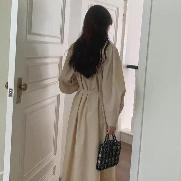 ラウンドネックプリーツワンピース ﻿ 6531-画像3-韓国ファッション通販POPREA［ポップリア］