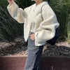 ウール混ボタンノーカラージャケット﻿﻿﻿﻿﻿ 6262-画像3-韓国ファッション通販POPREA［ポップリア］