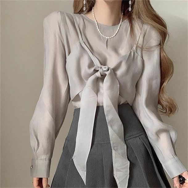 ドッキングキャミソールブラウス 6488-画像3-韓国ファッション通販POPREA［ポップリア］