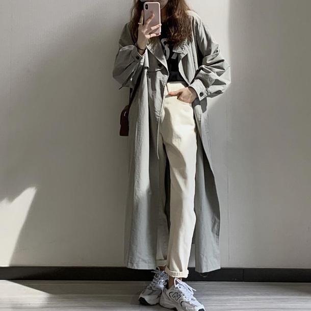 袖コンシャストレンチコート﻿ 6560-画像3-韓国ファッション通販POPREA［ポップリア］