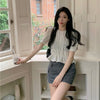フェミニンギャザーパフブラウス 5923-画像3-韓国ファッション通販POPREA［ポップリア］