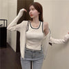 スリムタンク＆リブカーディガン 6131-画像3-韓国ファッション通販POPREA［ポップリア］