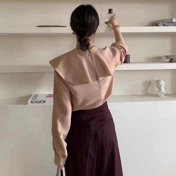 ショルダーフリルブラウス 6160-画像3-韓国ファッション通販POPREA［ポップリア］