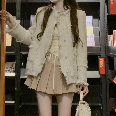 フリンジツイードジャケット﻿ 6202-画像3-韓国ファッション通販POPREA［ポップリア］